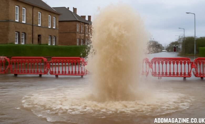Glasgow Water Main Break on Shettleston Road