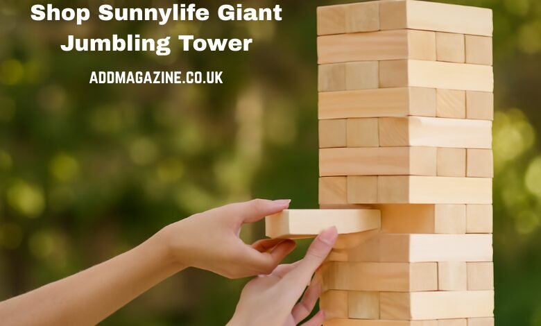 Shop Sunnylife Giant Jumbling Tower: The Ultimate Outdoor Game for Fun, Challenge, and Family Entertainment