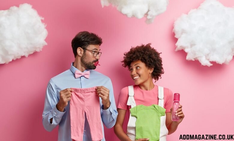 blue and pink fireworks for gender reveal