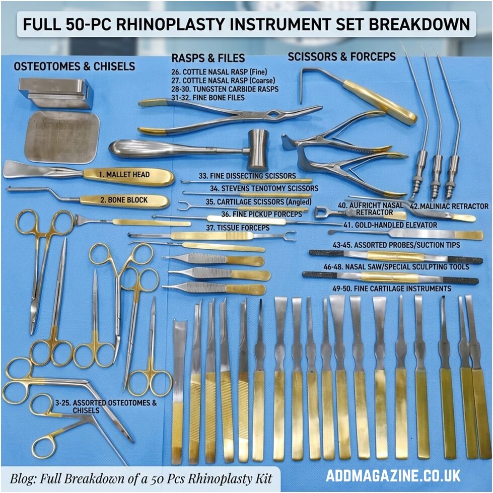 What is Included in a Rhinoplasty Instrument Set? Full Breakdown of 50 Pcs Kit