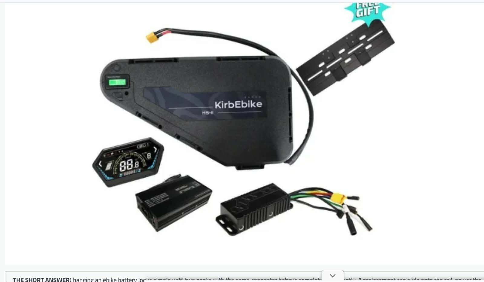KirbEbike battery options