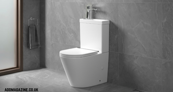 toilet with sink on top